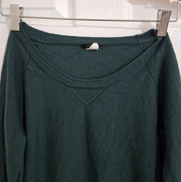J.Crew Wool Sweater Women's XS Lightweight Green Soft Boho - Picture 2 of 9